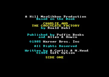 Charlie And The Chocolate Factory (UK) (1985) screen shot title